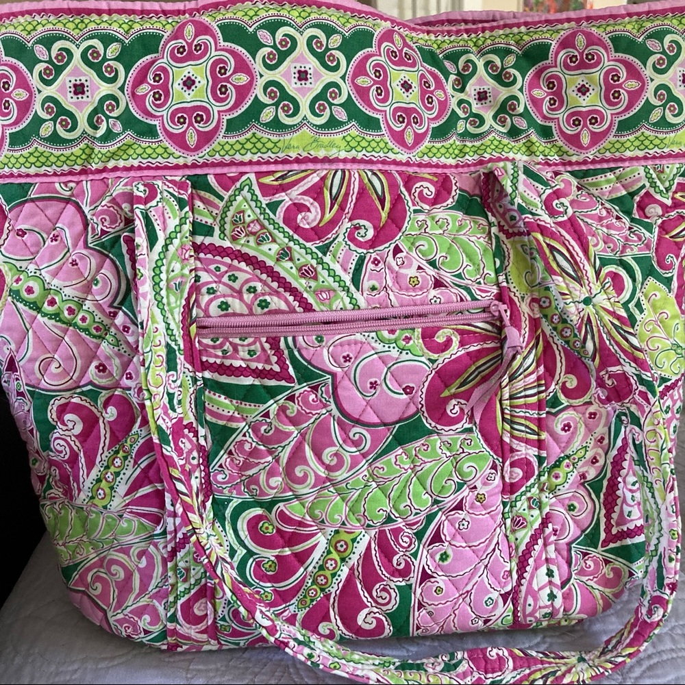 Vera Bradley Pinwheel Pink - Vera Bag, coin purse, checkbook cover & card holder